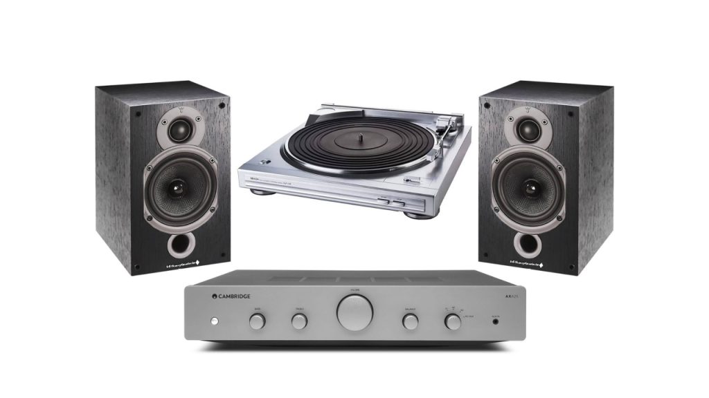 Richer Sounds Hi Fi System – Stereo Amplifier, Turntable and Speakers Bundle